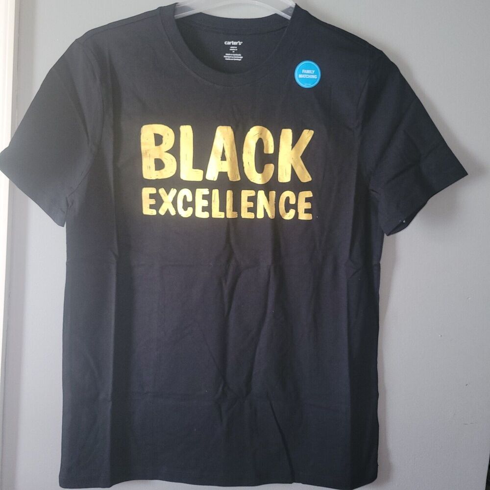 Carter's Adult Unisex Mens Womens Black Excellence Short Sleeve Tshirt Family...